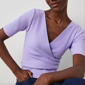 NWT Ann Taylor Crossover Neck Top